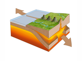 Illustration of Volcanic Tectonic Plates (#3774)